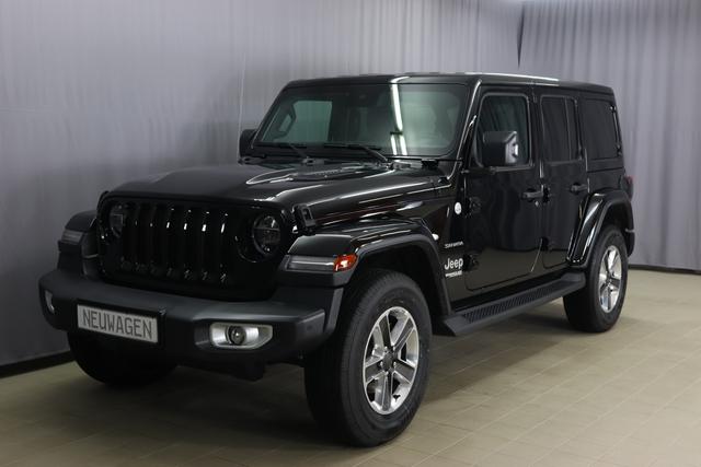Jeep Wrangler - Unlimited Sahara JL UVP 63.940,00 2,0 T-GDI 4WD 200 kW 272 PS Automatikgetriebe DSG, Geschwindigkeitsregelanlage adaptiv, Auffahrwarnsystem, Totwinkel Assistent mit hinterer Querbewegungserkennung, Keyless Enter