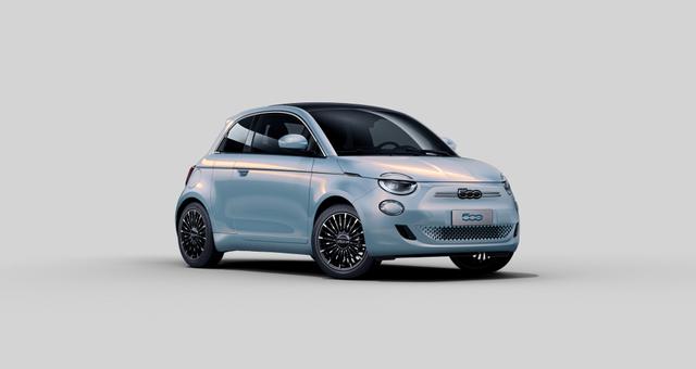Fiat 500e 3+1 - Icon 42 kWh, Fiat-Co-Driver-Paket, Panorama-Glasdach, Totwinkel-Assistent, 360°-“Drone View”-Parksensoren, 17