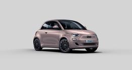 Fiat 500e Cabrio      Icon 42 kWh, Fiat-Co-Driver-Paket, easyWallbox, Totwinkel-Assistent, 360°-“Drone View”-Parksensoren, 17"-Leichtmetallfelgen mit Diamantfinish, Beheizbare Vordersitze; Kabelloses Smartphone-Ladepad uvm.  