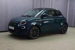 Fiat 500e Cabrio - by Bocelli 42 kWh, Totwinkel-Assistent, 360°-“Drone View”-Parksensoren, 17"-Leichtmetallfelgen mit Diamantfinish, Beheizbare Vordersitze; Kabelloses Smartphone-Ladepad, Winter Paket: Auflagefläche der Frontscheib