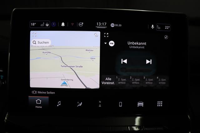 COMPASS PHEV MY22 + S 263 - Zweifarb-Lackierung Blue Shade/Dach Schwarz 557 - Ledersitze in Schwarz mit grauen Ziernähten & Sitzbelüftung