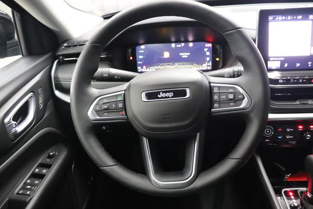 COMPASS PHEV MY22 + S 263 - Zweifarb-Lackierung Blue Shade/Dach Schwarz 557 - Ledersitze in Schwarz mit grauen Ziernähten & Sitzbelüftung
