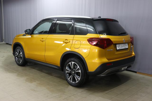 Suzuki Vitara GLX 1.4 Boosterjet 96kW Allgrip 4WDSolar Yellow Pearl Metallic / Cosmic Black Pearl Metallic Polsterung SUZUKI-TEX Mikrofaserstoff