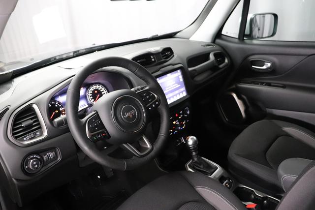 Jeep Renegade 1.6 Multijet 16v Limited 1598 96kW 130MT FWD601 - Solid Black 020 Stoff schwarz "5CK Solid Black Uconnect VP2 Multimedia mit 8.4"" Display mit MultitouchFunktion (Bluetooth®, 2x USB, Apple CarPlay/ Android Auto uvm.) inkl. GPS Navigationssystem 8F6 Reifen-Reparatur-Set (Kit Fix&Go) 2T2 Funktions-Paket CommandView® Panorama-Glasschiebedach Winter-Paket 070 Stark abgedunkelte Heckscheibe und Seitenscheiben hinten hat Rückfahrkamera, Sitzheizung, "