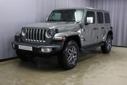 Jeep Wrangler - Unlimited Sahara 2,0 280KW MY22, Plug-In Hybrid, Overland Paket, Dachhimmel mit zusätzlicher Geräuschdämmung, Alarmanlage, Sicherheitspaket Geschwindigkeitsregelanlage adaptiv, Totwinkel Assistent hinterer Querbewegungserkennug, Offroadkamera, LED Schweinwerfer
