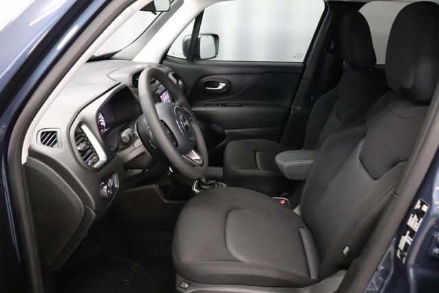 Jeep Renegade 1.0 T3 GSE Longitude 120 MT FWD 999 88 kW435 Blue Shade 015 Stoff schwarz "435 Blue Shade Uconnect VP2 Multimedia mit 8.4"" Display mit Multitouch-Funktion (Bluetooth®, 2x USB, Apple CarPlay/ Android Auto uvm.) inkl. GPS Navigationssystem 070 Stark abgedunkelte Heckscheibe und Seitenscheiben hinten 8F6 Reifen-Reparatur-Set (Kit Fix&Go) keine Rückfahrkamera, kein PDC, keine Sitzheizung"