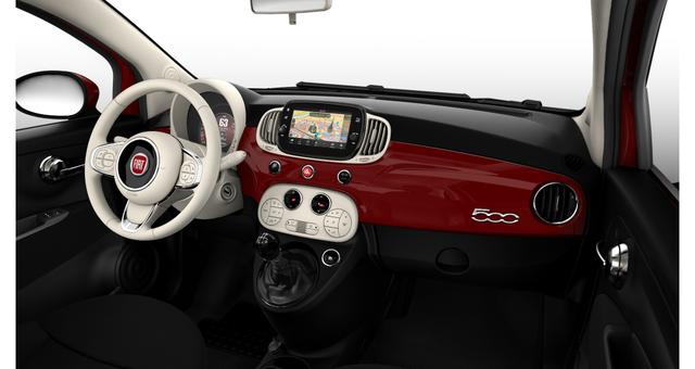 500 Cabrio MY23 1.0 GSE Hybrid DOLCEVITA 51 kW (70 PS)111 - Passione Rot 179 - Stoff “Fiat Monogramm" Schwarz, Ambiente Elfenbein, Verdeck Elfenbein 5CJ