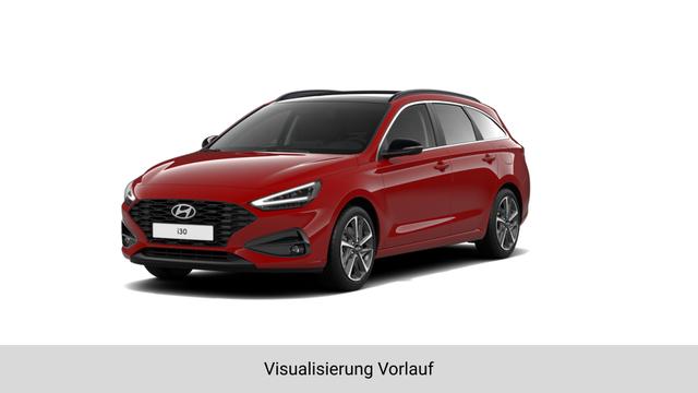 Hyundai i30 - GO 1.0 T-GDi 73 kW (100 PS) 2-Zonen-Klimaautomatik, Sitzheizung, Lenkradheizung, Navigationssystem, DAB, Apple CarPlay, Android Auto, Bluetooth, Freisprecheinrichtung, USB-Anschluss, Digitales Cockpit, LED-Abblendlicht, Dachreling, 16 Zoll Leichtmetallfe