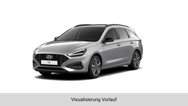 Hyundai i30 - GO 1.0 T-GDi 73 kW (100 PS) 2-Zonen-Klimaautomatik, Sitzheizung, Lenkradheizung, Navigationssystem, DAB, Apple CarPlay, Android Auto, Bluetooth, Freisprecheinrichtung, USB-Anschluss, Digitales Cockpit, LED-Abblendlicht, Dachreling, 16 Zoll Leichtmetallfe