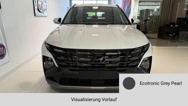 Hyundai TUCSON GO 1.6 T-GDI 48V 2WD DCT 117 kW (160 PS) Lenkradheizung, Sitzheizung, 2-Zonen-Klimaautomatik, Navigationssystem, Android Auto, Apple CarPlay, Induktive Ladestation, Radio, DAB, Smart-Key, Privacy Glass, Rückfahrkamera, 18 Zoll Leichtmetallfelgen, uvm. 