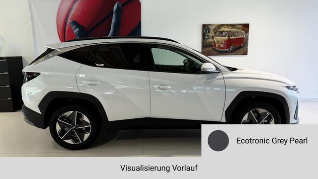 Hyundai TUCSON GO 1.6 T-GDI 48V 2WD DCT 117 kW (160 PS) Lenkradheizung, Sitzheizung, 2-Zonen-Klimaautomatik, Navigationssystem, Android Auto, Apple CarPlay, Induktive Ladestation, Radio, DAB, Smart-Key, Privacy Glass, Rückfahrkamera, 18 Zoll Leichtmetallfelgen, uvm. 