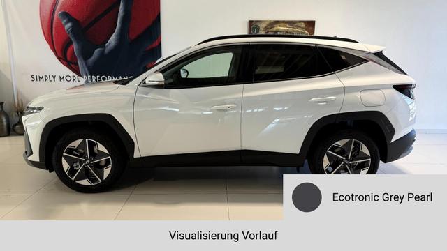 Hyundai TUCSON GO 1.6 T-GDI 48V 2WD DCT 117 kW (160 PS) Lenkradheizung, Sitzheizung, 2-Zonen-Klimaautomatik, Navigationssystem, Android Auto, Apple CarPlay, Induktive Ladestation, Radio, DAB, Smart-Key, Privacy Glass, Rückfahrkamera, 18 Zoll Leichtmetallfelgen, uvm. 