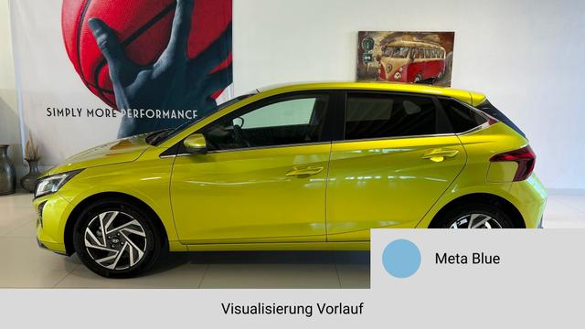 i20 Meta Blue Vorlauf, Beispielbilder, ggf. teilweise mit Sonderausstattung