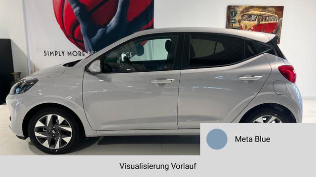 i10 GO Plus Meta Blue Vorlauf, Beispielbilder, ggf. teilweise mit Sonderausstattung