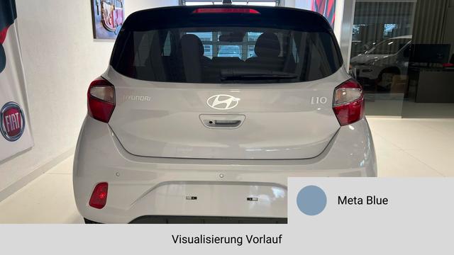 i10 GO Plus Meta Blue Vorlauf, Beispielbilder, ggf. teilweise mit Sonderausstattung