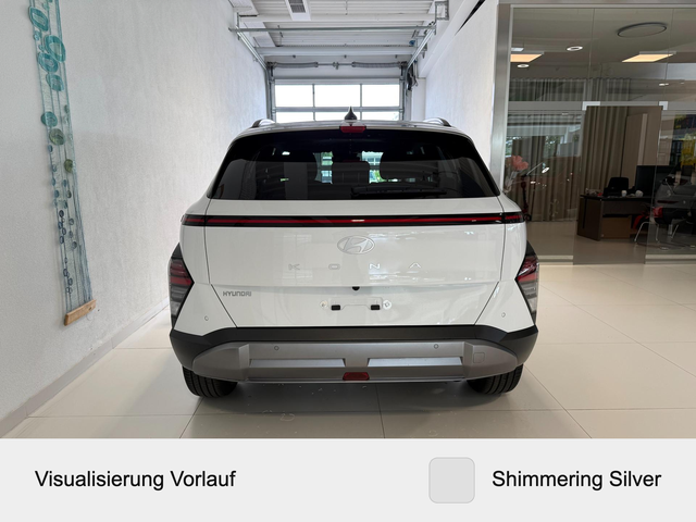 Hyundai Kona, Bild dient zur Illustration und zeigt aufpreispflichtige Sonderausstattung. "Die Herstellergarantie beginnt bei EU-Fahrzeugen bereits bei Auslieferung vom ausl&auml;ndischen Lieferanten und kann um mehr als 14 Tage verk&uuml;rzt sein.