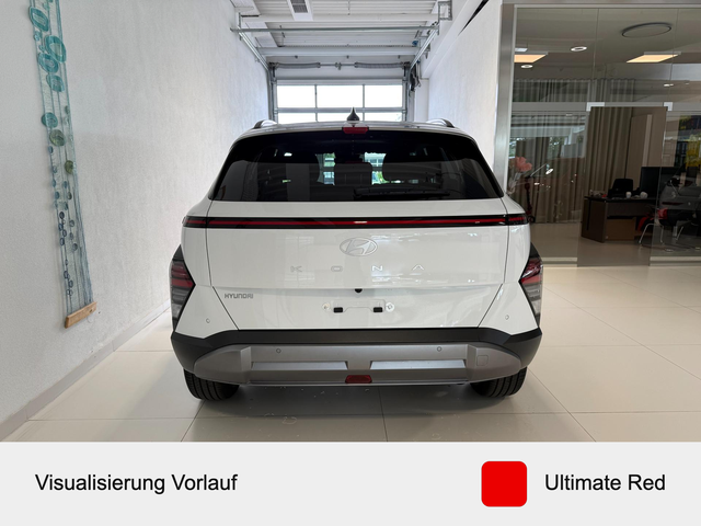 Hyundai Kona, Bild dient zur Illustration und zeigt aufpreispflichtige Sonderausstattung. "Die Herstellergarantie beginnt bei EU-Fahrzeugen bereits bei Auslieferung vom ausl&auml;ndischen Lieferanten und kann um mehr als 14 Tage verk&uuml;rzt sein.