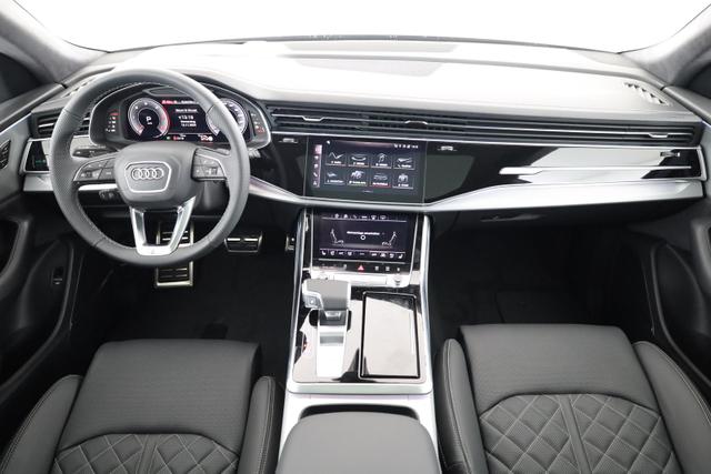 Audi Q8 50 TDI quattro qu S-LINE, Standheizung, HuD, Luft, Pano, B&O, 23-Zoll, AHK, Leder, AreaView, Optik schwarz 