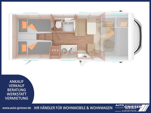 Weinsberg CaraHome 650 MEG - 140 PS Fiat Dachklima/Navi/Lithium