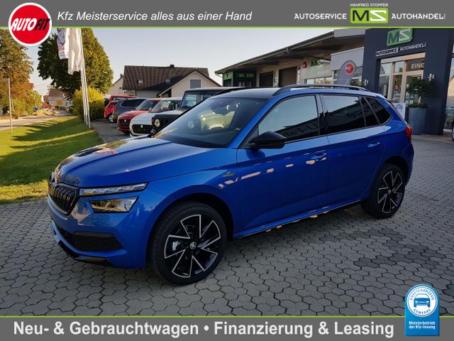 Gebrauchtfahrzeug Skoda Kamiq - Monte Carlo 1.0 TSI 7-GANG-DSG-ANHÄNGERKUPPLUNG SCHWENKBAR   PDC VORNE / HINTEN RÜCKFAHRKAMERA KLMAAUTOMATIK PANODACH ALU 18" WINTERPAKET 1.HAND