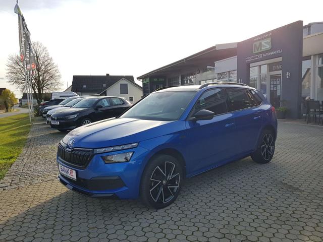 Skoda Kamiq - Monte Carlo 1.0 TSI 7-GANG-DSG-ANHÄNGERKUPPLUNG SCHWENKBAR + PDC VORNE / HINTEN+RÜCKFAHRKAMERA+KLMAAUTOMATIK+PANODACH+ALU 18" WINTERPAKET 1.HAND