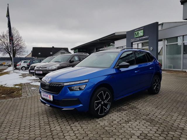 Skoda Kamiq - Monte Carlo 1.0 TSI 7-GANG-DSG-ANH&Auml;NGERKUPPLUNG SCHWENKBAR + PDC VORNE / HINTEN+R&Uuml;CKFAHRKAMERA+KLMAAUTOMATIK+PANODACH+ALU 18" WINTERPAKET 1.HAND