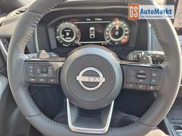 Nissan Qashqai 1.3 DIG-T MHEV 158 PS X-Tronic Tekna Voll-Leder Klimaautomatik PanoGlasdach Sitzheizung Lenkradheizung Navi Head-Up Display elektr. Heckklappe ACC PDC v+h 360&deg;Kamera DAB Bluetooth Touchscreen Apple CarPlay Android Auto 19"LM 