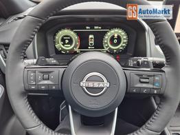 Nissan Qashqai 1.3 DIG-T MHEV 158 PS X-Tronic Tekna Voll-Leder Klimaautomatik PanoGlasdach Sitzheizung Lenkradheizung Navi Head-Up Display elektr. Heckklappe ACC PDC v+h 360&deg;Kamera DAB Bluetooth Touchscreen Apple CarPlay Android Auto 19"LM 