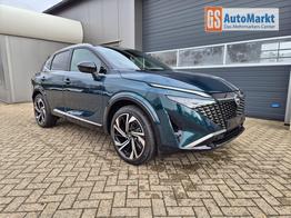 Nissan Qashqai 1.3 DIG-T MHEV 158 PS X-Tronic Tekna Premium Paket 20"LM Teil-Leder PanoGlasdach Klimaautomatik Sitzheizung Lenkradheizung Navi Head-Up Display elektr. Heckklappe ACC PDC v+h 360&deg;Kamera DAB Bluetooth Touchscreen Apple CarPlay Android Auto 