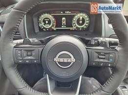 Nissan Qashqai 1.3 DIG-T MHEV 158 PS X-Tronic Tekna Premium Paket 20"LM Teil-Leder PanoGlasdach Klimaautomatik Sitzheizung Lenkradheizung Navi Head-Up Display elektr. Heckklappe ACC PDC v+h 360&deg;Kamera DAB Bluetooth Touchscreen Apple CarPlay Android Auto 