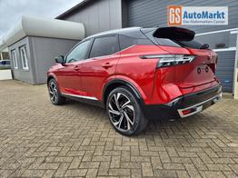 Nissan Qashqai 1.3 DIG-T MHEV 158 PS X-Tronic Tekna Premium Paket 20"LM Teil-Leder PanoGlasdach Klimaautomatik Sitzheizung Lenkradheizung Navi Head-Up Display elektr. Heckklappe ACC PDC v+h 360&deg;Kamera DAB Bluetooth Touchscreen Apple CarPlay Android Auto 