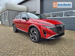 Nissan Qashqai 1.3 DIG-T MHEV 158 PS X-Tronic Tekna Premium Paket 20"LM Teil-Leder PanoGlasdach Klimaautomatik Sitzheizung Lenkradheizung Navi Head-Up Display elektr. Heckklappe ACC PDC v+h 360&deg;Kamera DAB Bluetooth Touchscreen Apple CarPlay Android Auto 