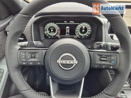 Nissan Qashqai 1.3 DIG-T MHEV 158 PS X-Tronic Tekna Premium Paket 20"LM Teil-Leder PanoGlasdach Klimaautomatik Sitzheizung Lenkradheizung Navi Head-Up Display elektr. Heckklappe ACC PDC v+h 360&deg;Kamera DAB Bluetooth Touchscreen Apple CarPlay Android Auto 