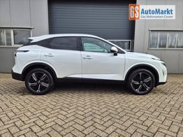 Nissan Qashqai 1.3 DIG-T MHEV 140PS Tekna Voll-Leder Klimaautomatik PanoGlasdach Sitzheizung Lenkradheizung Navi Head-Up Display elektr. Heckklappe ACC PDC v+h 360&deg;Kamera DAB Bluetooth Touchscreen Apple CarPlay Android Auto 19"LM 