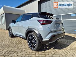 Nissan Juke 1.0 DIG-T 114PS N-Design Automatik Teil-Leder Klimaautomatik Sitzheizung Lenkradheizung PDC v+h R&uuml;ckf.Kamera Navi 19"LM Bluetooth Touchscreen Apple CarPlay Android Auto 