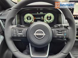 Nissan Qashqai 1.3 DIG-T MHEV 158 PS X-Tronic Tekna Voll-Leder Klimaautomatik PanoGlasdach Sitzheizung Lenkradheizung Navi Head-Up Display elektr. Heckklappe ACC PDC v+h 360&deg;Kamera DAB Bluetooth Touchscreen Apple CarPlay Android Auto 19"LM 