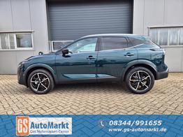 Nissan Qashqai 1.3 DIG-T MHEV 158 PS X-Tronic Tekna Voll-Leder Klimaautomatik PanoGlasdach Sitzheizung Lenkradheizung Navi Head-Up Display elektr. Heckklappe ACC PDC v+h 360&deg;Kamera DAB Bluetooth Touchscreen Apple CarPlay Android Auto 19"LM 