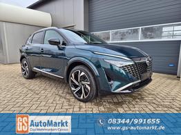 Nissan Qashqai 1.3 DIG-T MHEV 158 PS X-Tronic Tekna Premium Paket 20"LM Teil-Leder PanoGlasdach Klimaautomatik Sitzheizung Lenkradheizung Navi Head-Up Display elektr. Heckklappe ACC PDC v+h 360&deg;Kamera DAB Bluetooth Touchscreen Apple CarPlay Android Auto 