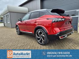 Nissan Qashqai 1.3 DIG-T MHEV 158 PS X-Tronic Tekna Premium Paket 20"LM Teil-Leder PanoGlasdach Klimaautomatik Sitzheizung Lenkradheizung Navi Head-Up Display elektr. Heckklappe ACC PDC v+h 360&deg;Kamera DAB Bluetooth Touchscreen Apple CarPlay Android Auto 