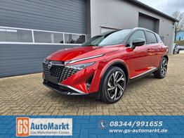 Nissan Qashqai 1.3 DIG-T MHEV 158 PS X-Tronic Tekna Premium Paket 20"LM Teil-Leder PanoGlasdach Klimaautomatik Sitzheizung Lenkradheizung Navi Head-Up Display elektr. Heckklappe ACC PDC v+h 360&deg;Kamera DAB Bluetooth Touchscreen Apple CarPlay Android Auto 