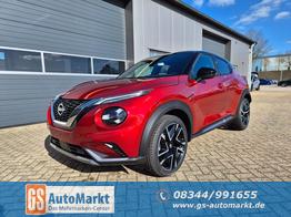 Nissan Juke 1.0 DIG-T 114PS N-Design Automatik Teil-Leder Klimaautomatik Sitzheizung Lenkradheizung PDC v+h R&uuml;ckf.Kamera Navi 19"LM Bluetooth Touchscreen Apple CarPlay Android Auto 