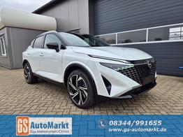 Nissan Qashqai 1.3 DIG-T MHEV 158 PS X-Tronic Tekna Premium Paket 20"LM Teil-Leder PanoGlasdach Klimaautomatik Sitzheizung Lenkradheizung Navi Head-Up Display elektr. Heckklappe ACC PDC v+h 360&deg;Kamera DAB Bluetooth Touchscreen Apple CarPlay Android Auto 
