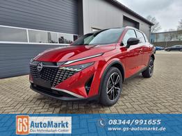 Nissan Qashqai 1.3 DIG-T MHEV 158 PS X-Tronic Tekna Voll-Leder Klimaautomatik PanoGlasdach Sitzheizung Lenkradheizung Navi Head-Up Display elektr. Heckklappe ACC PDC v+h 360&deg;Kamera DAB Bluetooth Touchscreen Apple CarPlay Android Auto 19"LM 