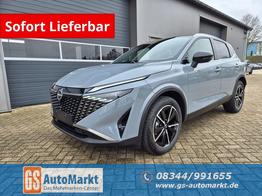 Nissan Qashqai 1.3 DIG-T MHEV 158 PS X-Tronic Tekna Voll-Leder Klimaautomatik PanoGlasdach Sitzheizung Lenkradheizung Navi Head-Up Display elektr. Heckklappe ACC PDC v+h 360&deg;Kamera DAB Bluetooth Touchscreen Apple CarPlay Android Auto 19"LM 