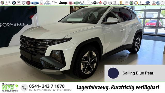 Hyundai TUCSON - GO 1.6 T-GDI 48V 2WD DCT 117 kW (160 PS) Lenkradheizung, Sitzheizung, 2-Zonen-Klimaautomatik, Navigationssystem, Android Auto, Apple CarPlay, Induktive Ladestation, Radio, DAB, Smart-Key, Privacy Glass, Rückfahrkamera, 18 Zoll Leichtmetallfelgen, uvm.