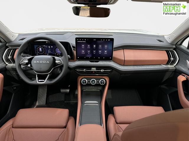 Skoda / Kodiaq / Wei&szlig; / / / LEDER+AHK+PANO+MATRIX+360 KAM+eHK+20 LM, Beispielbilder, ggf. teilweise mit Sonderausstattung