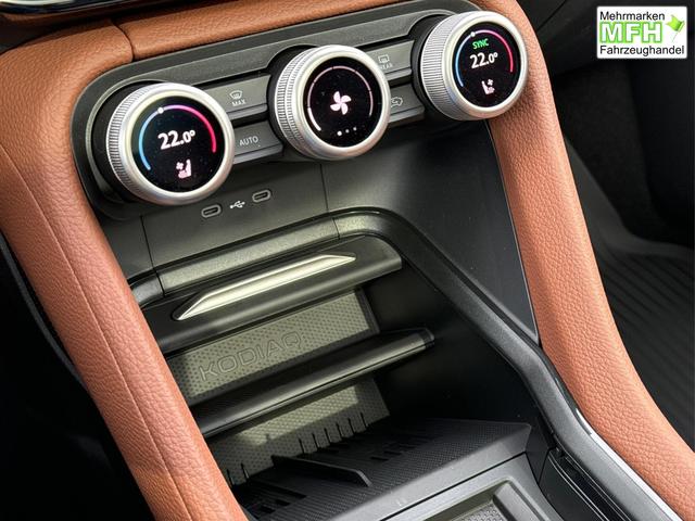 Skoda / Kodiaq / Wei&szlig; / / / LEDER+AHK+PANO+MATRIX+360 KAM+eHK+20 LM, Beispielbilder, ggf. teilweise mit Sonderausstattung