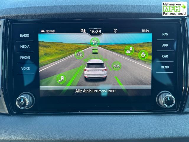 Skoda Karoq 2,0 TDI DSG Sportline 3ZKlima ACC 4x Sitzheizung 2x Einparkhilfe Anh&auml;ngerkupplungKamera 5J Garantie beheizte Windschutzscheibe 