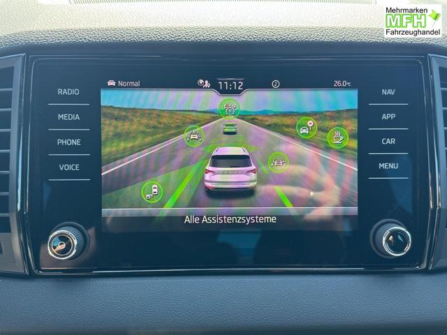 Skoda Karoq Sportline 1,5 TSI DSG 2ZKlima AHK 4x Sitzheizung beheizte Frontscheibe Canton Totewinkel 5J Garantie 