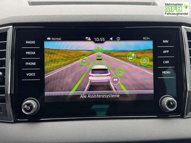 Skoda Karoq Extra Plus 1,5 TSI DSG 2Zoklima 2xEinparkhilfe AHK Kamera Sitzheizung beheiztes Lenkrad 